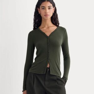 NWT Everlane Sheer v-neck cardigan